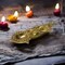 Brass Finish Pooja Aarti Spoon 1 Pc Diya Twin Parrot Design Round Hawan Spoon for Pouring Ghee in Hawan Kund Diwali Gift Ethnic Indian Aarti Spoon Wedding Return Gifts Home Temple Decor